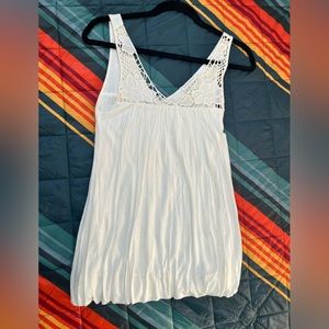 White top with knit detailing